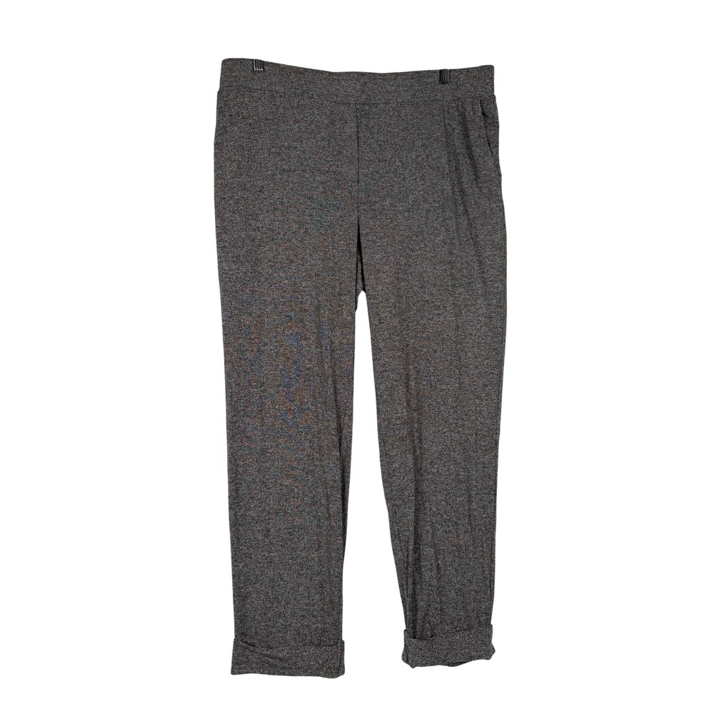 J.Jill Wearever‎ Collection Pants Womens L Brown Black Knit Cuffed Pull On